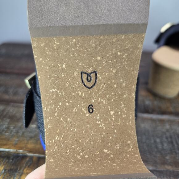 NEW Rothys The Casual Clog Heeled Womens 6 Platform Slip On Buckle Shoes Black - Picture 10 of 11